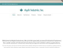 Tablet Screenshot of maple-ind.com